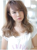 セクシーな抜け感のセミウェットスタイル