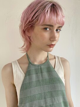 レス 伏見(LESS) 【LESS】ペールピンク×ウルフ[伏見/丸の内/栄/髪質改善]