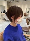 ショートヘア×イヤリングカラー
