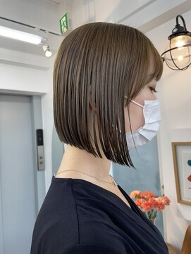 イコ 表参道原宿(ico) ミニボブ×まろやかベージュ