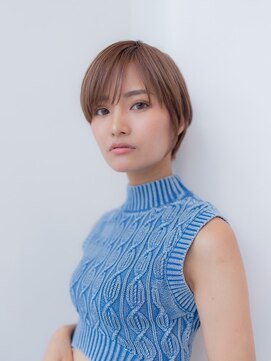 ハバナ 渋谷(HAVANA) 20代30代大人可愛い斜めバング小顔ショートボブシルキーベージュ