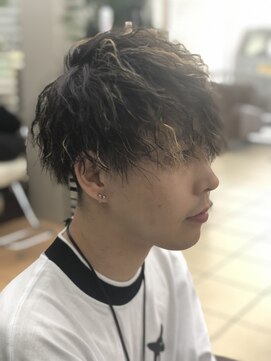 シャルティア(SHALLTIA) ツイストパーマメッシュスタイル【SHALLTIA山口】【山口派手髪】