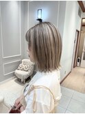 ホワイトベージュでアンブレラーカラー【銀座】鶴岡