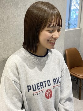 ラミエバイメルト 下北沢(lamie by melt) ボブ/似合わせカット/フルバング/グレージュ/ミニボブ/下北沢