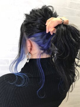 ジャパンデザイナーズアカデミー ロングインナーカラー/ブルー【堺、深井】