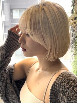 アリエッタ ギンザツー(ARIETTA GINZA2) 20代30代40代 プチ韓国風*ハイトーン×切りっぱなしボブ