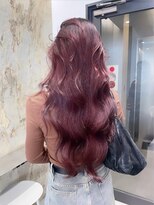 ソル 栄矢場町(SOL)&nbsp;レッドカラー/韓国ヘア/レイヤーカット