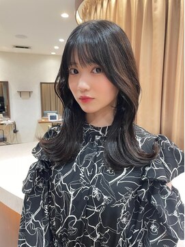 ロンド マーレ 天神大名店(Lond mare) ロングヘア/グレージュカラー/黒髪カタログ/顔周り