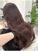 チェリーレッド ワインレッド レイヤーカット ブリーチなし