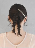 20代30代40代♪お呼ばれ大人かわいい編み込み風アレンジ