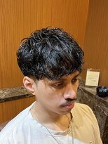 ヘアモード キクチ 銀座店&nbsp;銀座　理容室　ワンカール前下がりパーマ