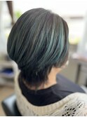 【グリーンハイライト】ウルフヘアM3D髪質改善メニュー