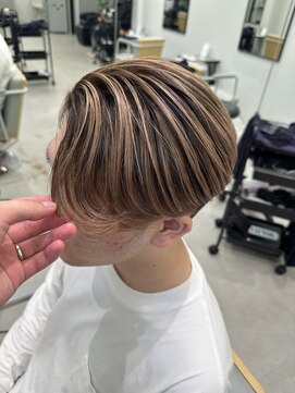 ジュール メンズ 大分(Joule men's) センターパート/ブリーチカラー/バレイヤージュ/[大分駅]