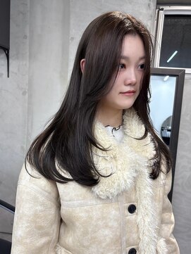 ハロ(Halo) チョコレートブラウン/似合わせカット/くびれレイヤー/韓国ヘア