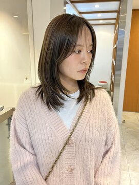 ナチュラルレイヤー×ミルクグレージュ