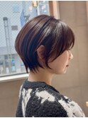 ショートカット20代30代40代前髪あり面長丸顔ショートボブ