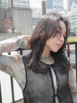 フリックヘアサロン 梅田茶屋町2号店(FLICK HAIR SALON) ミディアムレイヤー/顔周り/ボルドーブラウン/韓国ヘア/梅田