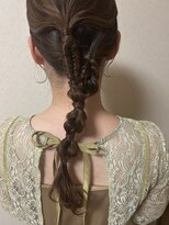 サラビューティーサイト 九大学研都市店(SARA Beauty Sight)&nbsp;【AIRi hair】結婚式お呼ばれ/編み下ろしアレンジ/ロング