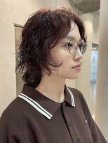 ムクコア(Muk CORE) ウルフレイヤーくびれボブニュアンスパーマ大人可愛い川崎