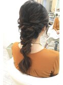 お出かけカジュアルダウンスタイル　ヘアセット