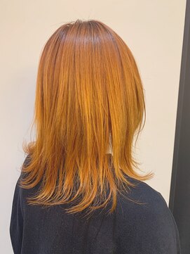 サロンドミルク 溝の口店(salon de MiLK) ＊鬼滅の刃　我妻善逸風　サニーオレンジカラー