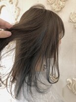 ネオリーブアイム 横浜西口店(Neolive aim)&nbsp;大人かわいい 小顔 インナーカラー ブルー 耳掛け☆【横浜】