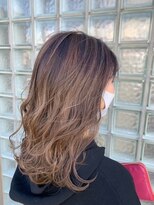 ヘアーラヴワン 足利(hair love One)&nbsp;バレイヤージュ×ハイライト