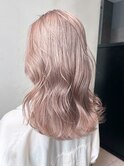 ピンクベージュ_チェリーブラウンフェミニンロング_ba401222