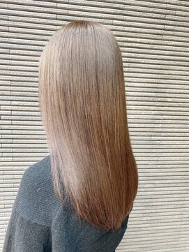 クリュウゲート 三鷹店(KURYU GATE) 黒髪/グレーベージュ/レイヤーロング/前髪パーマ[三鷹/三鷹駅]