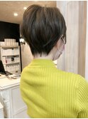 福山Caary20代30代小顔補正立体カットショートヘア.ショートボブ