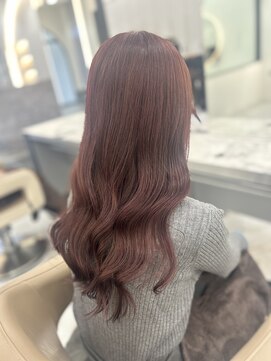 アース 秋田新国道店(EARTH) ブリーチ無しWカラー チェリーレッド