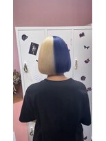 エススウィート(S SWEET)&nbsp;ツートンカラー  ホワイトブロンド  ネイビー