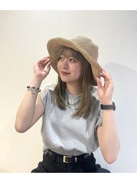 ゲリール ヘア プラス ケア(guerir hair+care) 【guerir hair + care】顔周りレイヤー×オリーブベージュ