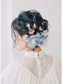 梅田ヘアセットRiccoの刈り上げボブのゆるふわアレンジ