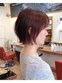 #髪質改善カラー　フェミニンボブ　#白髪染めピンク
