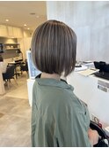パラパラブリーチ×ケアブリーチ×透け感ボブ