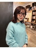 暖色カラー オレンジカラー ブリーチなしカラー 担当熊倉