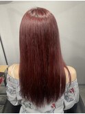 ブリーチなし★赤髪レッドカラー