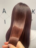 ハルキミナト ジャパン ヨコハマ(HARUKI MINATO japan YOKOHAMA)&nbsp;ツヤサラヘアー　ピンクブラウン20代/30代/40代女性