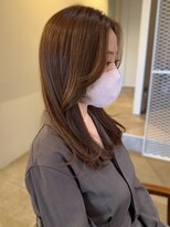 ヒース 姪浜(Heath)&nbsp;顔周りカット ブラウンベージュ 暖色カラー 髪質改善 美髪 20代
