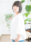 【浅草美容院HANARE】ミントアッシュ×オン眉ショートボブc