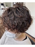 マッシュショートパーマ
