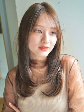 リヤン 表参道(lyann) 愛されナチュラルカールミニウルフチェリーブラウンセミディ