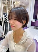 マッシュショート 顔まわりカット 京都美容室 進詩織