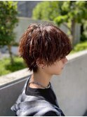 ツイストパーマ／ショートウルフ