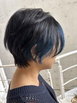 ジェルム ヘアーワークス(germe hair works)&nbsp;ショート×ブルーインナーカラー