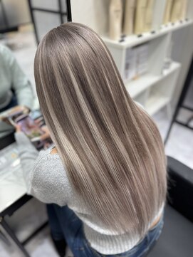 【lamchele】ミルクティーグレージュ×シールエクステ