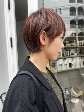 マル 薬院浄水店(MAR.co) ミニマルショート　ショートボブ　ブリーチなしカラー