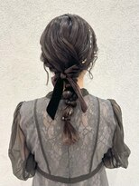 ナウアズ(now as.)&nbsp;ベロアリボン×金箔ローポニー【向】【now as.明石】