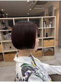 ミニボブ ショートボブ 髪質改善 秋カラー